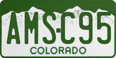 CO license plate AMSC95