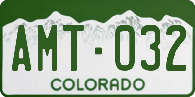 CO license plate AMT032