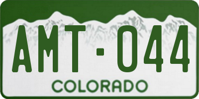 CO license plate AMT044