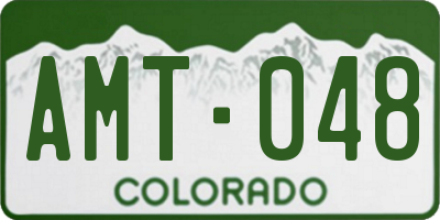 CO license plate AMT048