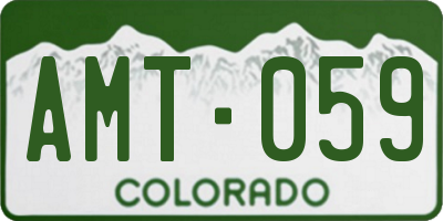 CO license plate AMT059