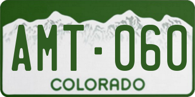 CO license plate AMT060