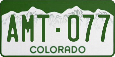 CO license plate AMT077