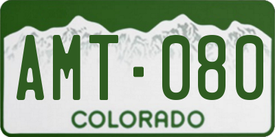 CO license plate AMT080