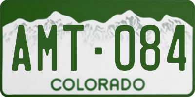 CO license plate AMT084