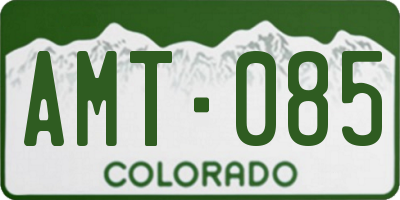 CO license plate AMT085