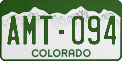 CO license plate AMT094