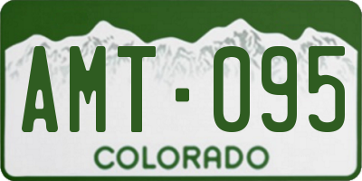 CO license plate AMT095