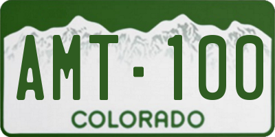 CO license plate AMT100