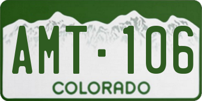 CO license plate AMT106