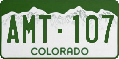 CO license plate AMT107