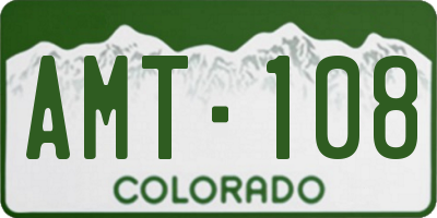 CO license plate AMT108