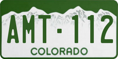 CO license plate AMT112