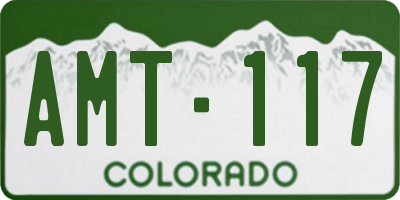 CO license plate AMT117