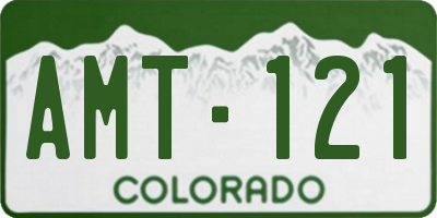 CO license plate AMT121