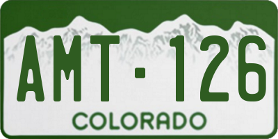 CO license plate AMT126