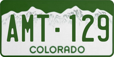CO license plate AMT129