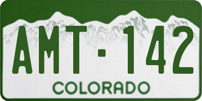 CO license plate AMT142