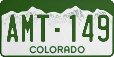 CO license plate AMT149