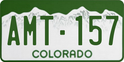 CO license plate AMT157