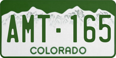 CO license plate AMT165