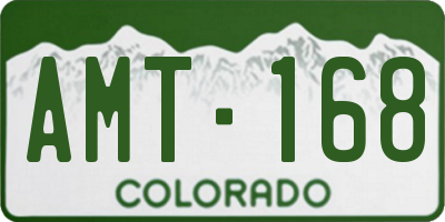 CO license plate AMT168