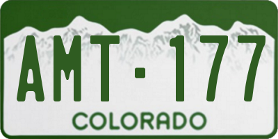 CO license plate AMT177