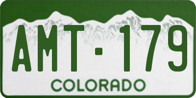 CO license plate AMT179