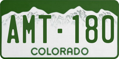 CO license plate AMT180