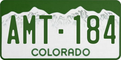 CO license plate AMT184