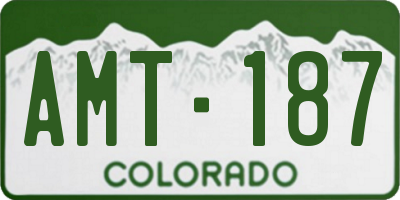 CO license plate AMT187