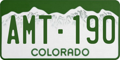 CO license plate AMT190