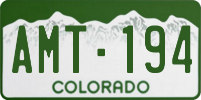 CO license plate AMT194