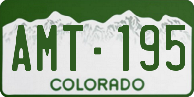 CO license plate AMT195