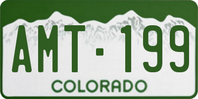 CO license plate AMT199