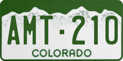 CO license plate AMT210