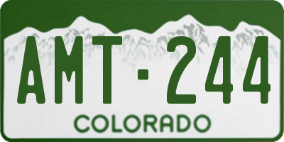CO license plate AMT244