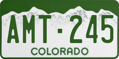 CO license plate AMT245