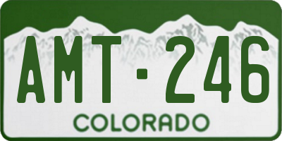 CO license plate AMT246