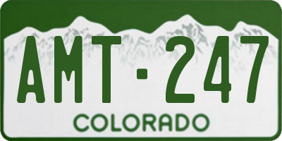 CO license plate AMT247