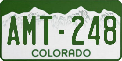CO license plate AMT248