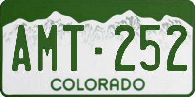 CO license plate AMT252