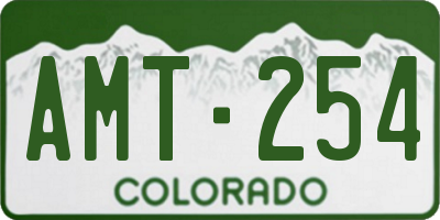 CO license plate AMT254