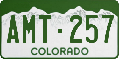 CO license plate AMT257