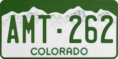 CO license plate AMT262