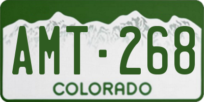 CO license plate AMT268
