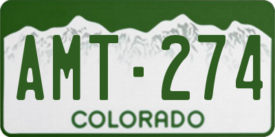 CO license plate AMT274