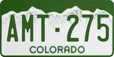 CO license plate AMT275