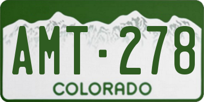 CO license plate AMT278