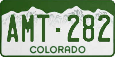CO license plate AMT282